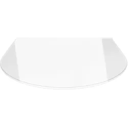 Funkenschutzplatte Rundbogen 100x120cm - Klarglas