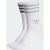 Adidas Mid-Cut Glitter Crew Socken, 2 Paar White /