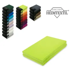 EXKLUSIV HEIMTEXTIL Marke Topper Jersey Spannbettlaken Doppelpack 200x220 cm Apfelgrün