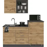 kochstation Küchenzeile KS-Mali 160 cm grau