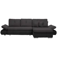 Carryhome Ecksofa Anthrazit, Dunkelgrau - SC ca. 302,00x187,00