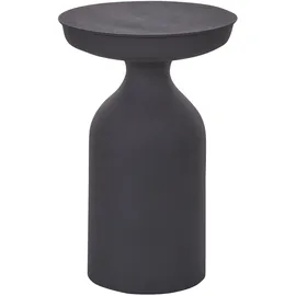 Beliani Beistelltisch 2er Set Metall Schwarz rund Wohnzimmertisch Couchtisch COTA/TENJO