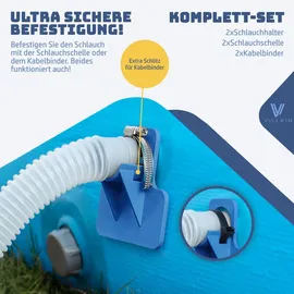 Villkin Pool Schlauchhalter 26-38 mm blau