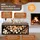 Black Oak Kaminholzbank Ohio Holz 102 x 41 x 35 cm Schwarz