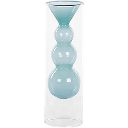 Blumenvase KALOCHI Glas 27 cm Türkis