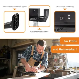 Lemodo Arbeitsbock 2er Set Stahl schwarz höhenverstellbar