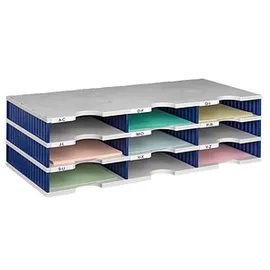Styro Sortierstation Styrodoc grau/blau mit 9 Fächern