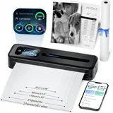 Phomemo M832D Thermodrucker A4, Touchscreen Mobiler Drucker für Zuhause & Büro, 300 DPI Thermodrucker Kompatibel mit Android und iOS, Handy & Laptop, drahtlose Drucker für Geschäftsreisen, Schule