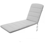 Bjird Liegenauflage Auflage für Gartenliege Amelia 185x60x6 cm, Auflagen für Deckchair/Polsterauflage für Sonnenliege, Wasserabweisend grau