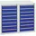 stumpf metall Stumpf Schubladenschrank Serie STS 410, 16 Schubladen enzianblau (16x100mm)