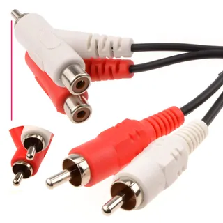 kenable Stackable 2 x Chinch Cinch Zum Cinch Audio Kabel 2 m [2 Meter/2m]