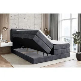 altdecor Boxspringbett BOXI3 KING - 160x200 - H3/H4 - Dunkelgrau