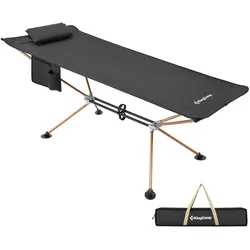 KINGCAMP Alu Feld Bett Hängematte XL Ständer Klappbett Camping Liege Breit 120kg
