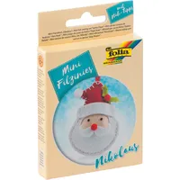 Folia Mini Filzinies NIKOLAUS Nähset Anhänger 14-teilig rot weiß