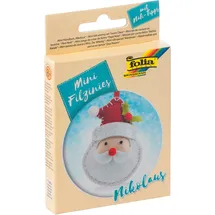 Folia Mini Filzinies NIKOLAUS Nähset Anhänger 14-teilig rot weiß
