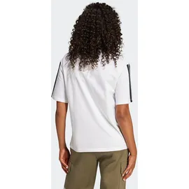 adidas Essentials 3-Streifen Boyfriend Kurzarm-T-Shirt White / Black S
