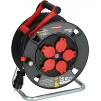 Brennenstuhl 9232250100 Kabeltrommel 25 m Schwarz Schutzkontakt-Stecker