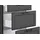 kochstation Winkelküche L-Form 240 cm grau