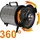 Syntrox 5 l Mini Backofen Rotierend Silber