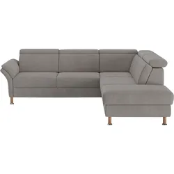 Ecksofa HOME AFFAIRE "Calypso L-Form", grau, B:259cm H:85cm T:227cm, 100% Polyester, Sofas, mit Relaxfunktion motorisch im Sofa 2,5- Sitzer
