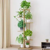 Lidzopas 6 Etagen PflanzenstäNder Aus Metall Blumenregal Indoor BlumenstäNder Ablage für 7 Pflanzen MehrstöCkig Blumenregal Pflanzentreppe Eckregal Stehend für Garten Balkon Deko