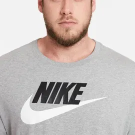 Nike Sportswear T-Shirt Herren dk grey heather/black/white M
