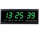 RibasuBB Digitale großes Display, Elektronische LED-Wanduhr Wohnzimmerthermometer LED-Großbilduhr mit w/Datum &Temperatur