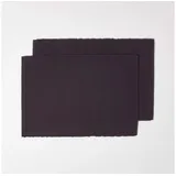 Homescapes - Tischset schwarz im 2er-Set – 100% Baumwolle, 33x50 cm