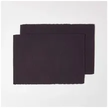 Homescapes - Tischset schwarz im 2er-Set – 100% Baumwolle, 33x50 cm