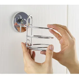 Wenko WC-Garnitur Quadro weiß, silber Metall