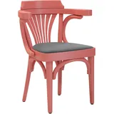 2er-Set Chausey | Bugholzstuhl | Holz / Samt | Rosa / Grau | Bugholz