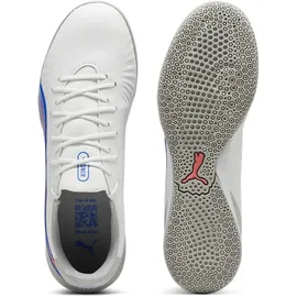 Puma King Match IT Herren Puma White-Bluemazing-Flat Light Gray 42,5