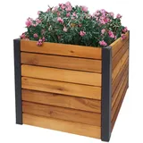 Proregal Hochbeet Pflanzkasten 34 x 32 x 34 cm Braun
