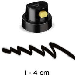 Flachstrahl Artist 1 CAP | schwarz/gelb