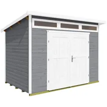 Weka Designhaus 264 Gr. 4 2,95 x 2,39 m grau Doppeltür