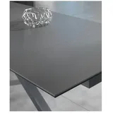 SOLOLED Ausziehbarer Tisch von 160 cm auf 240 cm, moderne Keramikplatte auf graphitgrauem gehärtetem Glas