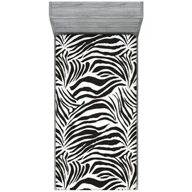 ABAKUHAUS Spannbettlaken Polyester 90 x 200 cm Schwarz-Weiß