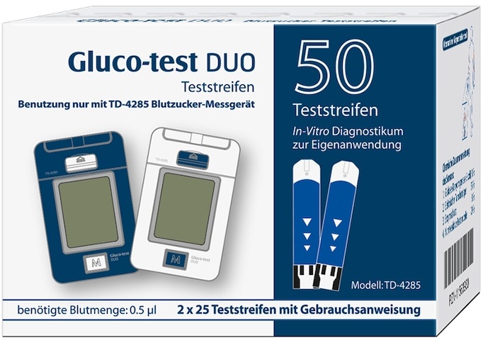 Aristo Pharma GLUCO TEST DUO Teststreifen Blutzucker- & Ketonteststreifen