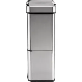 Ribelli Sensor Mülleimer 72 L, 4 Fächer, silber - Silber