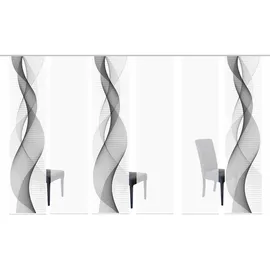 HOME WOHNIDEEN OPALIA, 6ER SET" Gr. 1, grau, B:60cm H:245cm, Microfaser, Polyester, Gardinen, HxB: 245x60