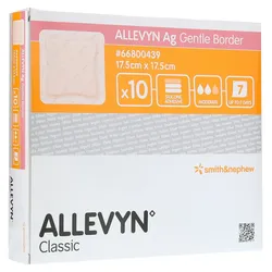 Allevyn Ag Gentle Border 17,5x17,5 cm Wu 10 St