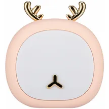 Pauleen 48237 Night Deer Nachtlicht für Kinder mit Akku LED Kinderzimmerlampe mit Farbwechsel aus BPA-freiem Silikon