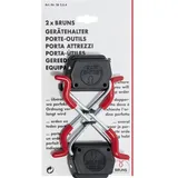 Bruns Gerätehalter Metall schwarz/rot 2 ST