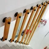 Handlauf für Treppen - Komplettset, Geländer aus Holz Drinnen draußen Treppengeländer für ältere Kinder Treppen geländer aus Holz mit Handlauf