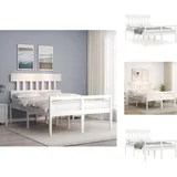 Betten & Bettgestelle - Living Seniorenbett Mit Kopfteil Weiß Massivholz