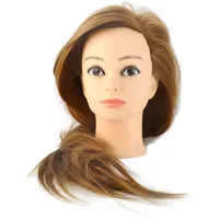 Frisierkopf, Hair Mannequin Head With Hair, Haar Friseur Übungskopf Hairdresser Training Head Practice Manikin Cosmetology For Weaving Curling Cutting With Bag Of Bracket Accessory