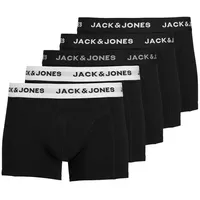 Jack & Jones Trunk 5er Pack Jacsolid Trunks (5-St) mit umlaufendem Markenschriftzug am Bund schwarz L