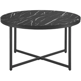 [en.casa] Couchtisch Uppvidinge 45x80cm Marmor / Schwarz