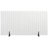 Sphero Design Akustikplatte als dekorative Schreibtisch-Trennwand grau|weiß 160 cm x 60 cm