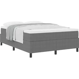 vidaXL Boxspringbett Hellgrau und Weiß 203 x 140 x 60 cm Cordstoff - Hellgrau